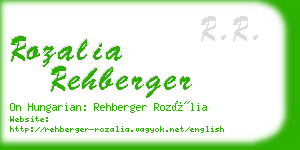 rozalia rehberger business card